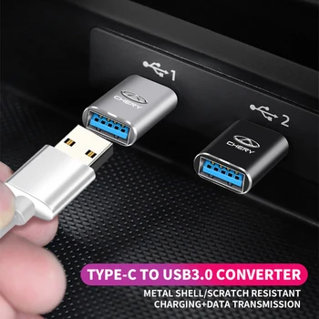 USB 3.0 Tip-C Podatkov Adapter Tip C 10A OTG USB, C Moški Na USB Ženski Pretvornik Za Chery TIGGO 2 3 4 5 7 8 Pro 3X A1 QQ Arrizo
