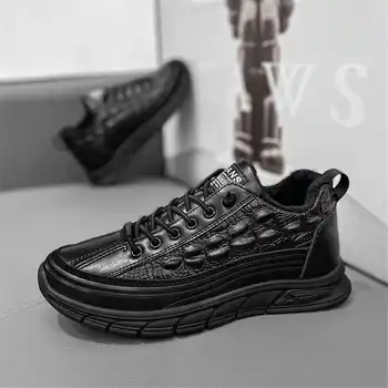 Vroče 39-44 slog čevlji moški Vulcanize krema boot črne čevlje moške superge športni super udobno Ideja tekačev footwears