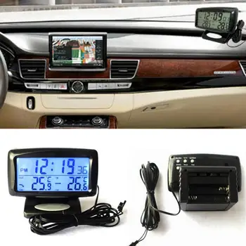 Vroče Prodati Avto Vozil LED Digitalni LCD Termometer Ura Temperature Merilnik z Osvetlitvijo