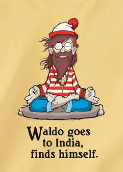 WALDO GRE V INDIJO ZNAJDE T-Shirt - Ker Waldo smešno razmišljati tshirt