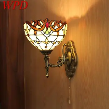 WPD Sodobne Tiffany Stenska Svetilka LED Znotraj Ustvarjalnega Stekla Rov Svetlobe za Domačo dnevno Sobo, Spalnico, Hodnik,