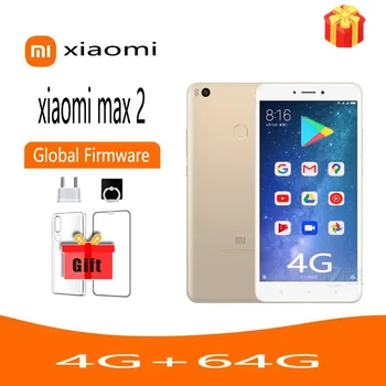 Xiaomi Mi Max 2 6.44 palčni 4G RAM 64GB 4G LTE 5300mAH Zadaj vgrajen bralnik Prstnih Android mobilni telefon