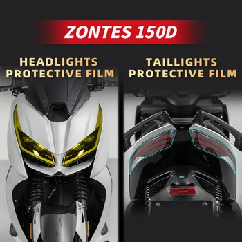Za ZONTES 150 D Motocikel Lučka Prozorno Zaščitno folijo Žarometov In Luč Pribor Nič Dokaz Nalepke Kompleti