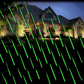 Zelena Meteor Tuš Dež Božič Laserski Projektor Svetlobo na Prostem Božič Sneg Pada Projektor Pozornosti za Vrt Dekor