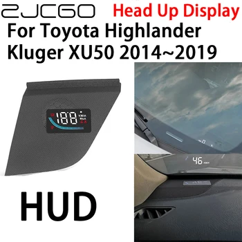 ZJCGO Avto je HUD, Glavo Gor Zaslona merilnik Hitrosti Projektor Alarm Elektronska Pribor za Toyota Highlander Kluger XU50 2014~2019